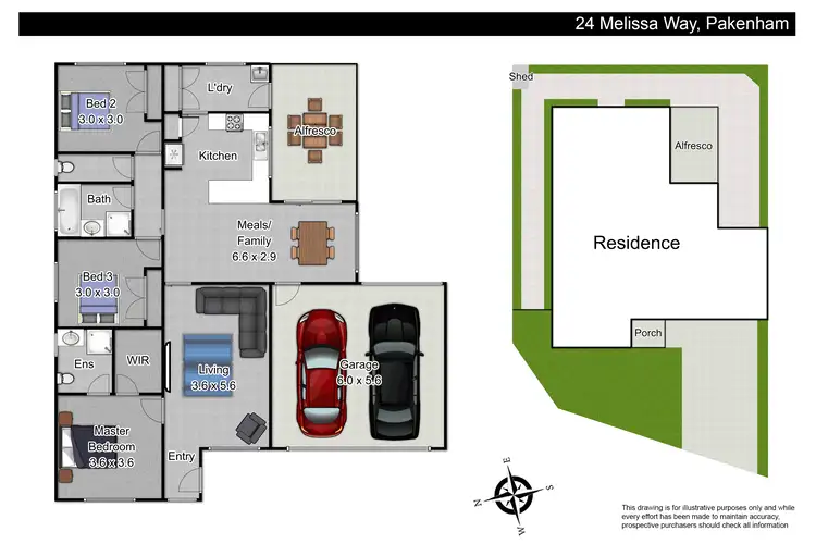 Floorplan of Homely house listing, 24 Melissa Way, Pakenham VIC 3810