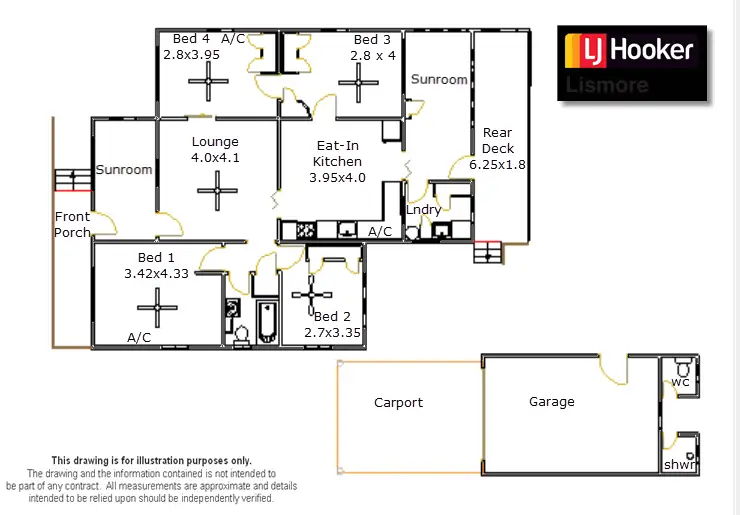 Floorplan of Homely house listing, 34 Floral Ave, East Lismore NSW 2480