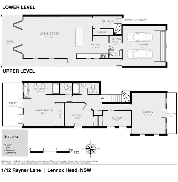 Floorplan of Homely house listing, 1/12 Rayner Lane, Lennox Head NSW 2478