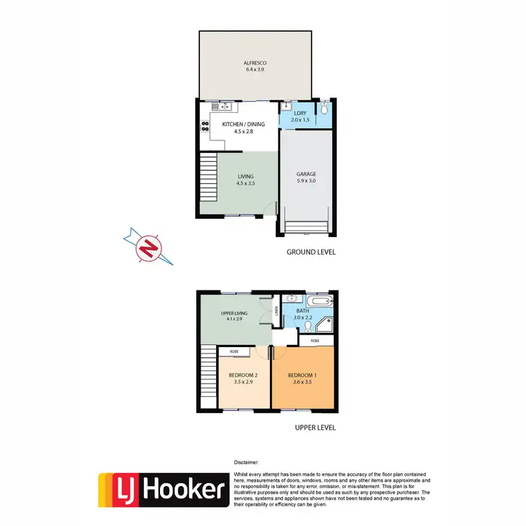 Floorplan of Homely townhouse listing, 1/2 Charlotte Road, Rooty Hill NSW 2766