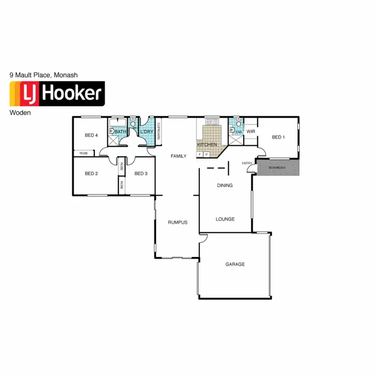 Floorplan of Homely house listing, 9 Mault Place, Monash ACT 2904