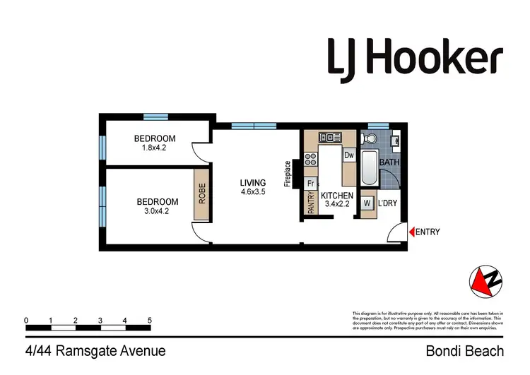 Floorplan of Homely apartment listing, 4/44 Ramsgate Avenue, Bondi Beach NSW 2026