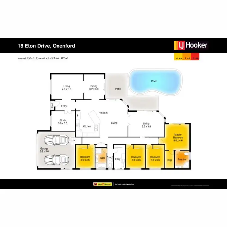 Floorplan of Homely house listing, 18 Eton Drive, Oxenford QLD 4210