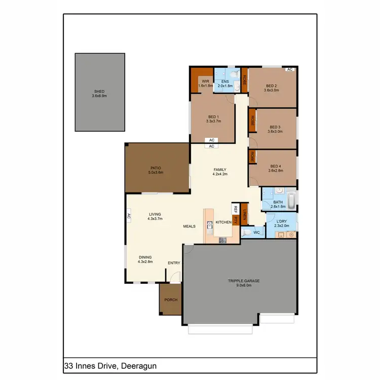 Floorplan of Homely house listing, 33 Innes Drive, Deeragun QLD 4818