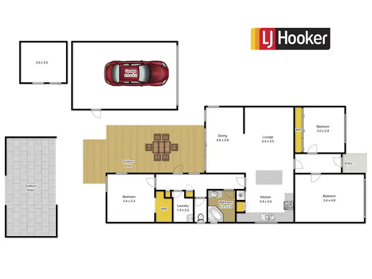 Floorplan of Homely house listing, 14 Rose Avenue, Traralgon VIC 3844