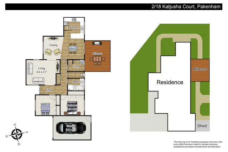 Floorplan of Homely unit listing, 2/18 Katjusha Court, Pakenham VIC 3810