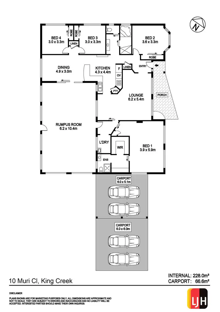 Floorplan of Homely house listing, 10 Muri Close, Wauchope NSW 2446