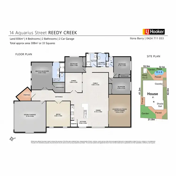 Floorplan of Homely house listing, 14 Aquarius Street, Reedy Creek QLD 4227