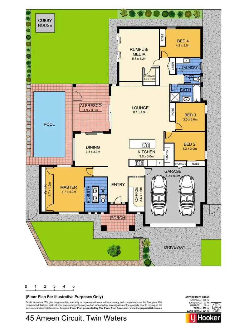 Floorplan of Homely house listing, 45 Ameen Circuit, Twin Waters QLD 4564