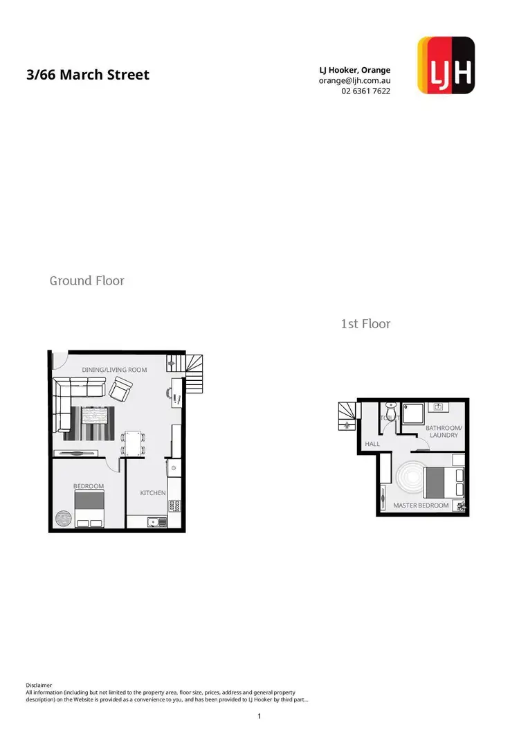 Floorplan of Homely townhouse listing, 3/66 March Street, Orange NSW 2800