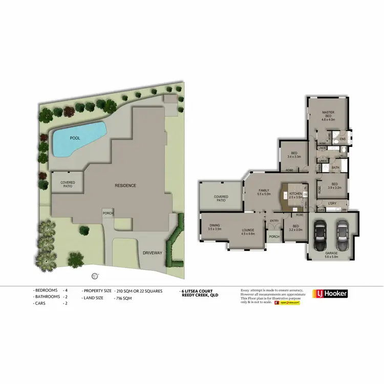 Floorplan of Homely house listing, 6 Litsea Court, Reedy Creek QLD 4227