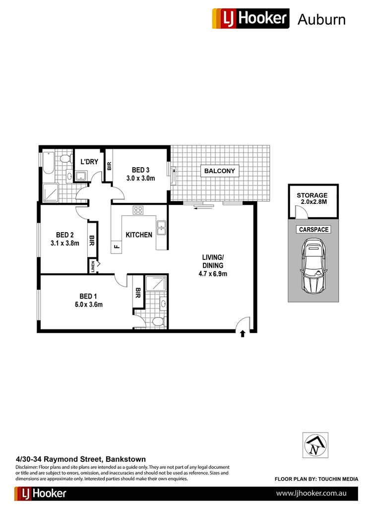 Floorplan of Homely apartment listing, 4/30-34 Raymond St, Bankstown NSW 2200