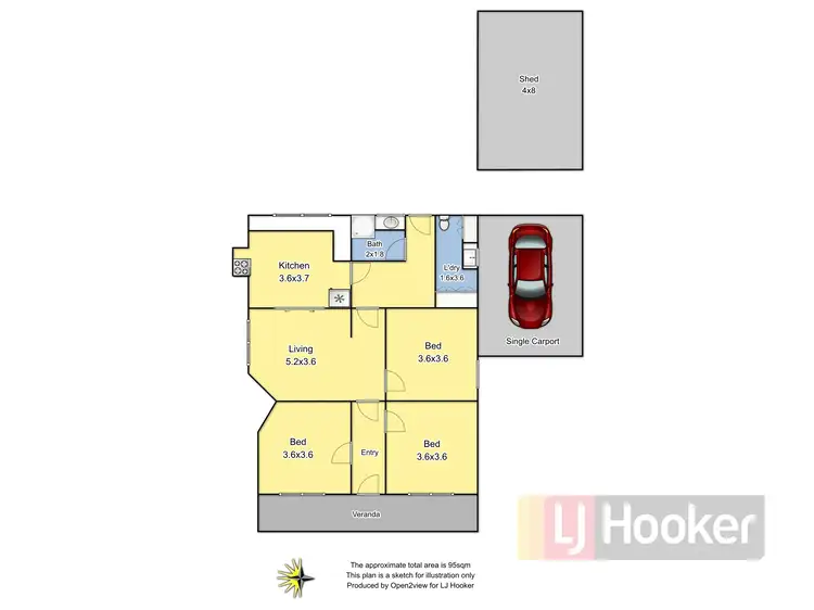 Floorplan of Homely house listing, 8A Holloway Street, Benalla VIC 3672
