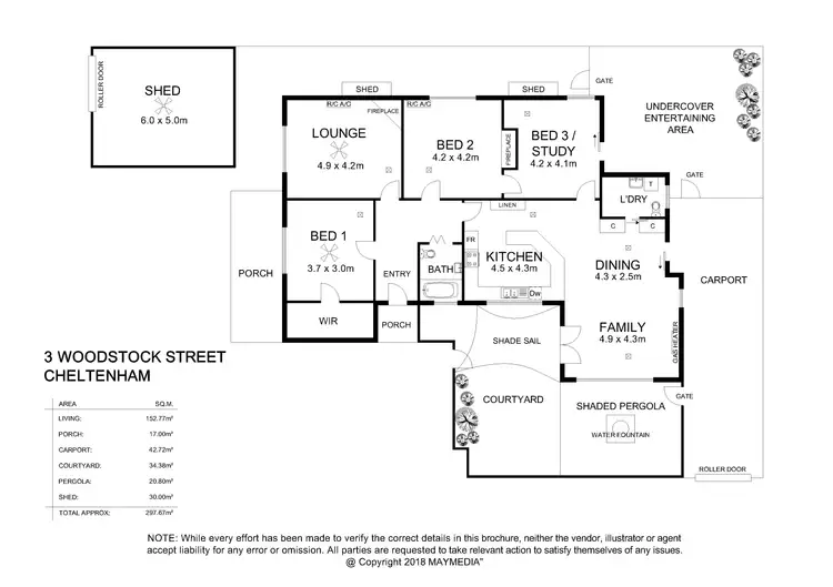 Floorplan of Homely house listing, 3 Woodstock Street, Cheltenham SA 5014