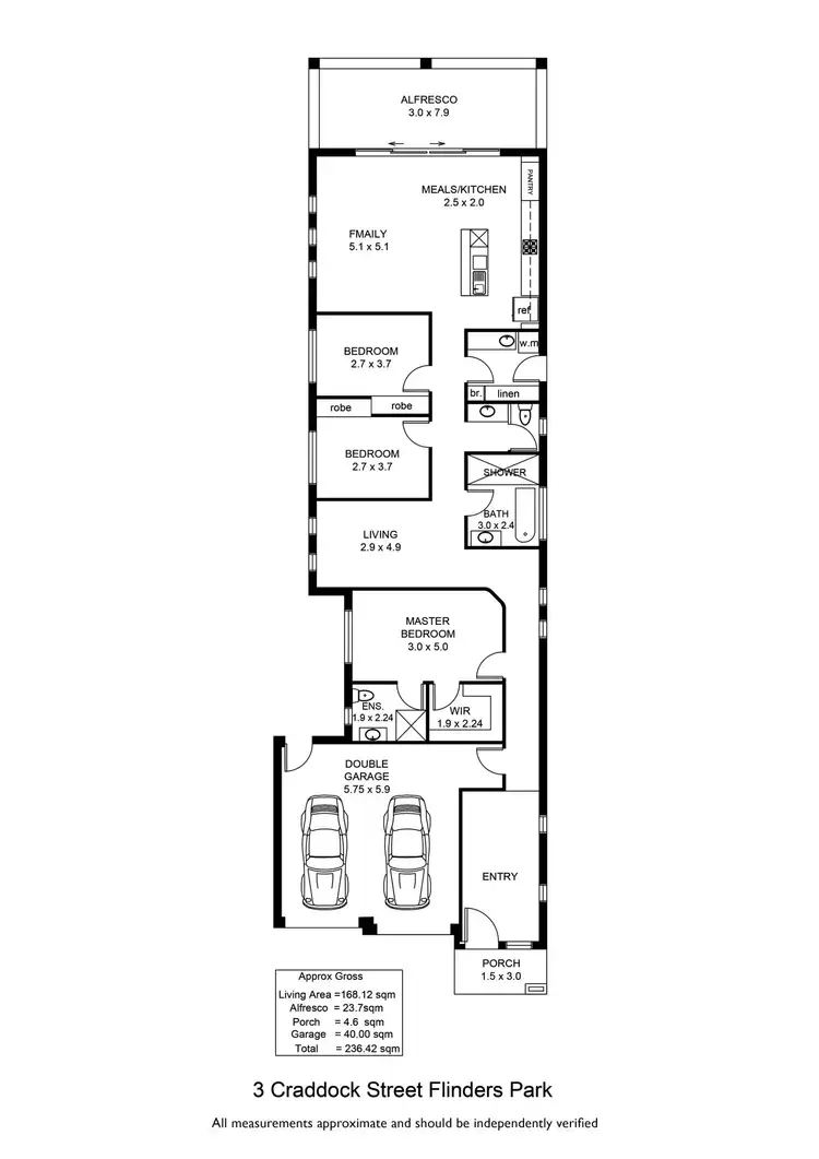 Floorplan of Homely house listing, 3 Craddock Street, Flinders Park SA 5025