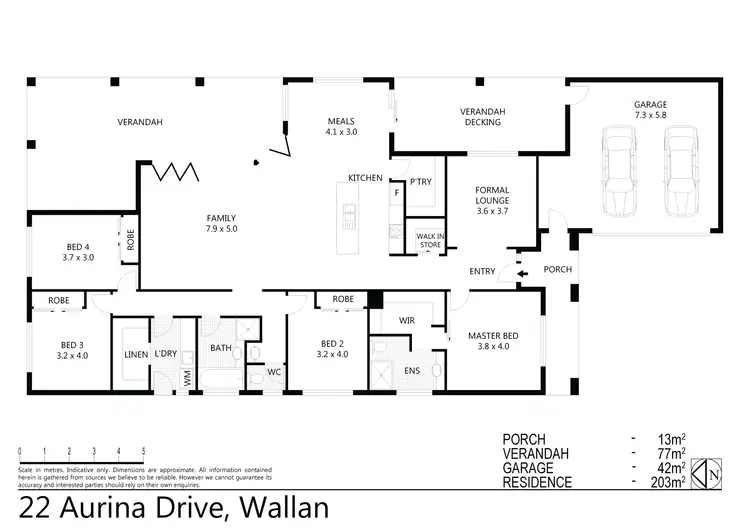 Floorplan of Homely house listing, 22 Aurina Drive, Hidden Valley VIC 3756