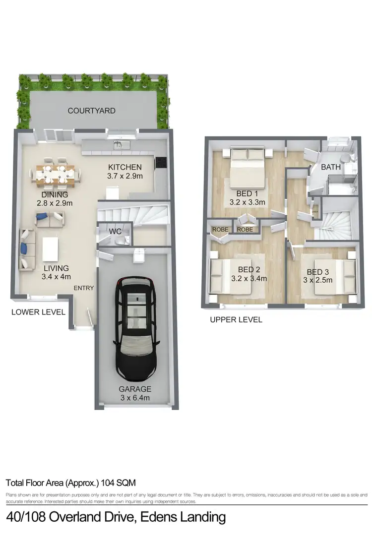 Floorplan of Homely townhouse listing, Unit 40/108 Overland Drive, Edens Landing QLD 4207