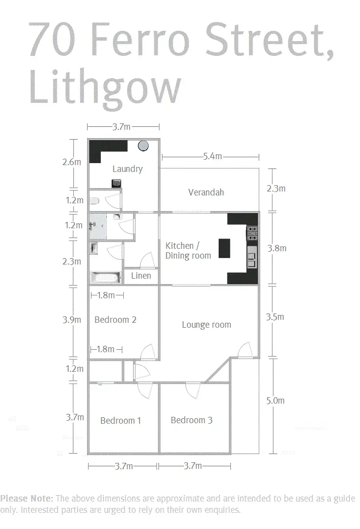 Floorplan of Homely house listing, 70 Ferro Street, Lithgow NSW 2790