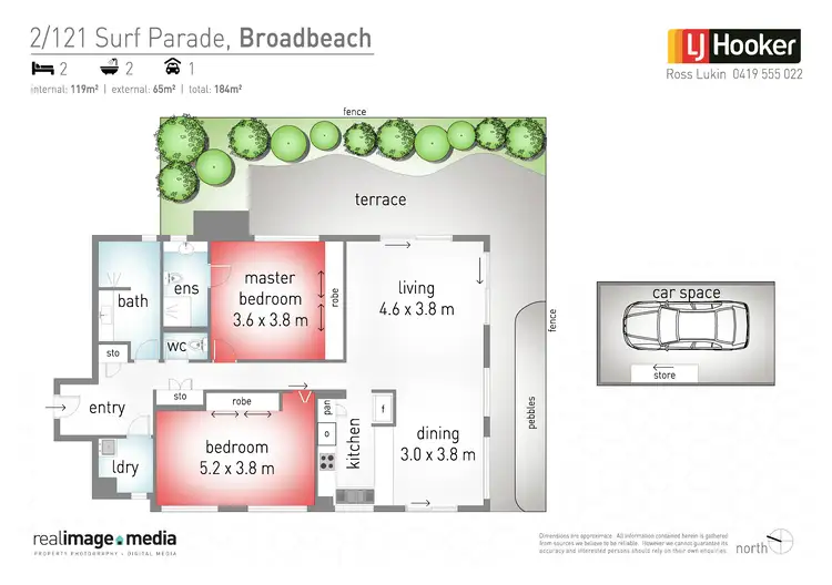Floorplan of Homely unit listing, 2/121 Surf Parade, Broadbeach QLD 4218