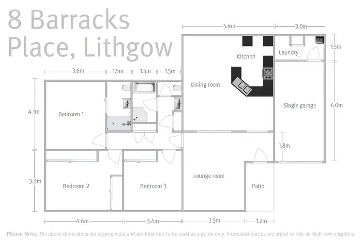 Floorplan of Homely house listing, 8 Barracks Place, Lithgow NSW 2790