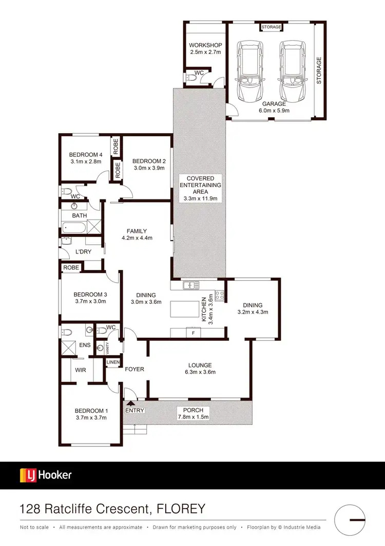 Floorplan of Homely house listing, 128 Ratcliffe Crescent, Florey ACT 2615