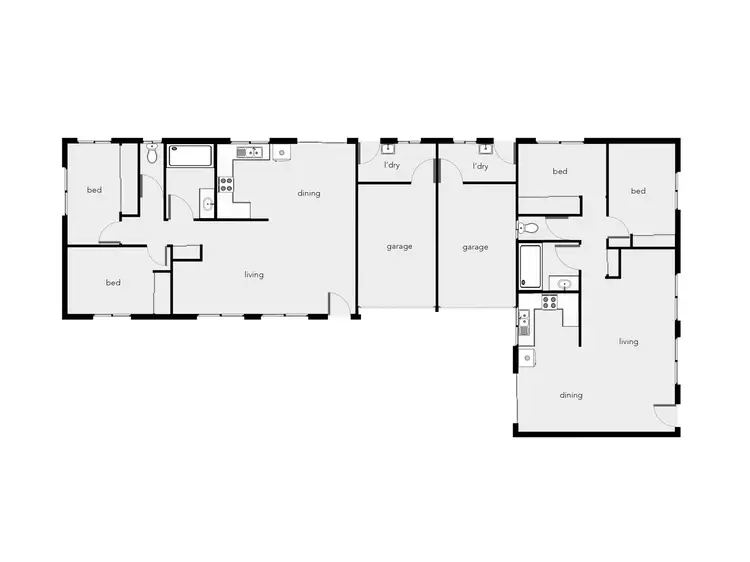 Floorplan of Homely semi-detached listing, 38 Ireland Crescent, Whitfield QLD 4870