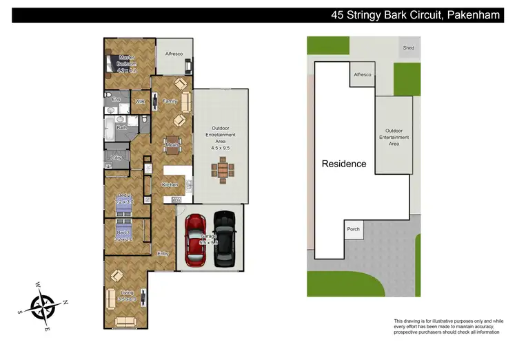 Floorplan of Homely house listing, 45 Stringy Bark Circuit, Pakenham VIC 3810