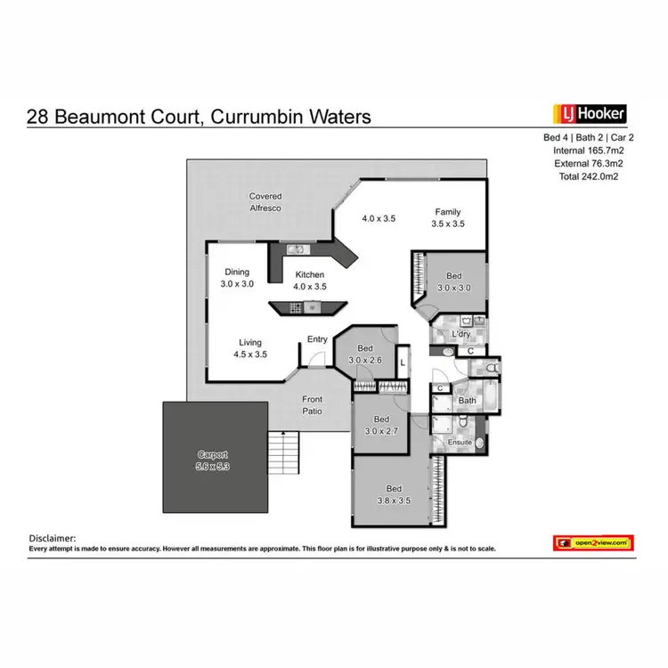 Floorplan of Homely house listing, 28 Beaumont Court, Currumbin Waters QLD 4223