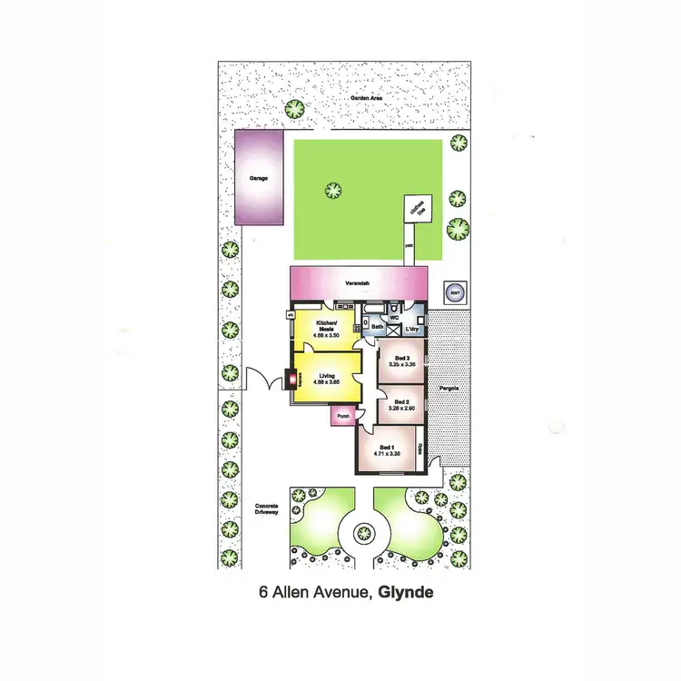Floorplan of Homely house listing, 6 Allen Avenue, Glynde SA 5070