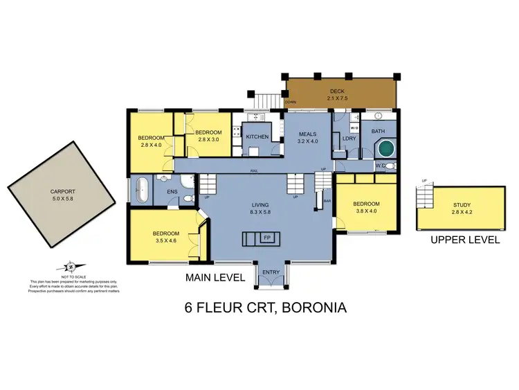 Floorplan of Homely house listing, 6 Fleur Court, Boronia VIC 3155