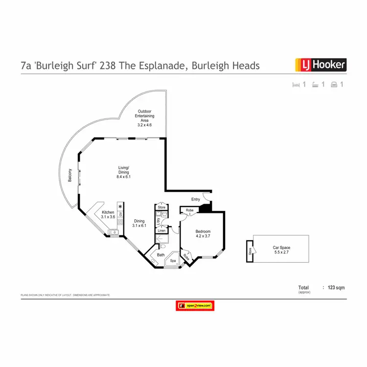 Floorplan of Homely unit listing, 7A/238 The Esplanade, Miami QLD 4220