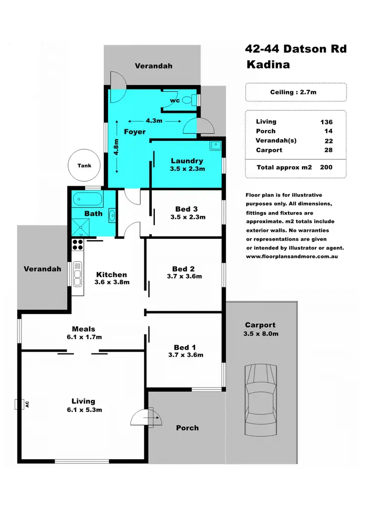 Floorplan of Homely house listing, 44-46 Datson Road, Kadina SA 5554