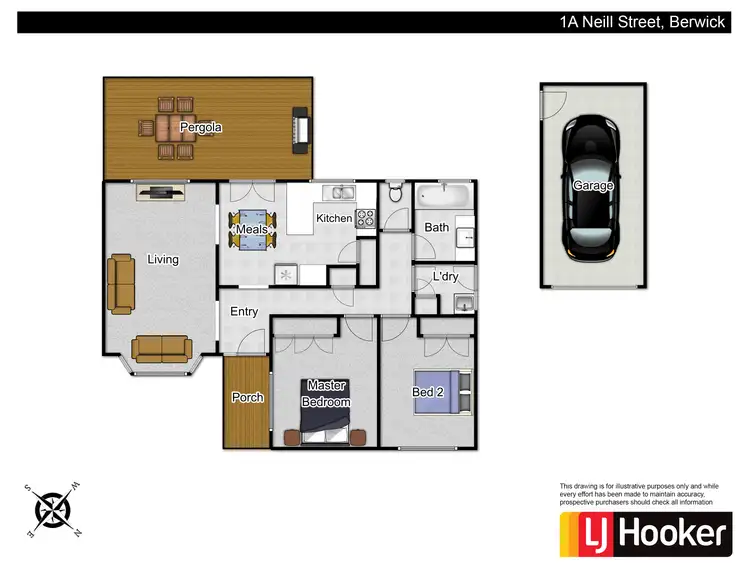 Floorplan of Homely unit listing, 1a Neill Street, Berwick VIC 3806