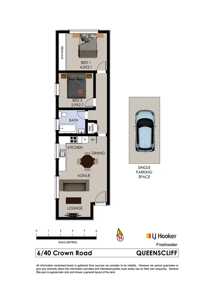 Floorplan of Homely unit listing, 6/40 Crown Road, Queenscliff NSW 2096