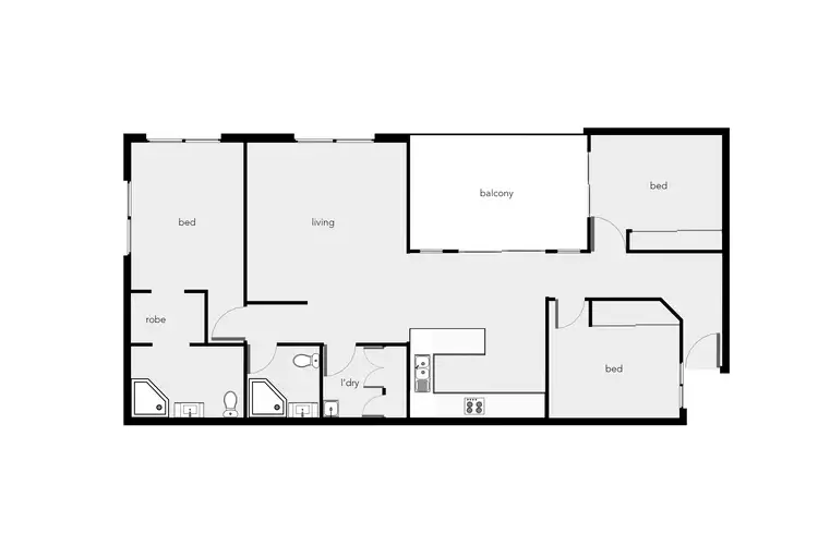 Floorplan of Homely unit listing, 204/22-24 Ward Street, Mooroobool QLD 4870
