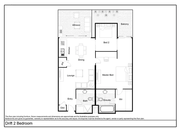 Floorplan of Homely apartment listing, Apartment 2302/2-22 Veivers Road, Palm Cove QLD 4879