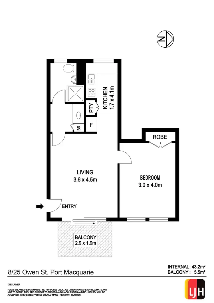 Floorplan of Homely unit listing, 8/25-35 Owen Street, Port Macquarie NSW 2444