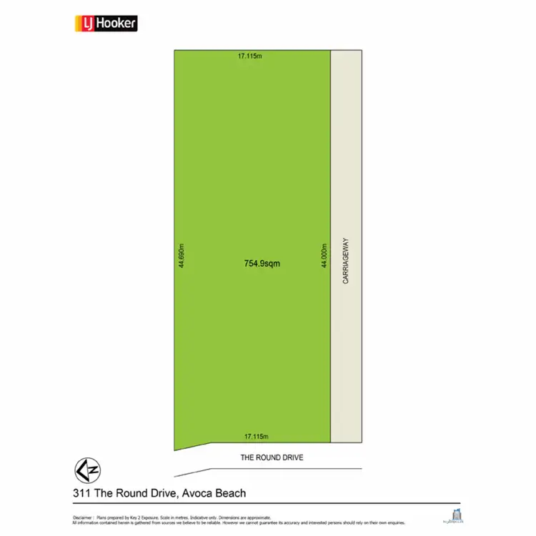 Floorplan of Homely land listing, 311 The Round Drive, Avoca Beach NSW 2251