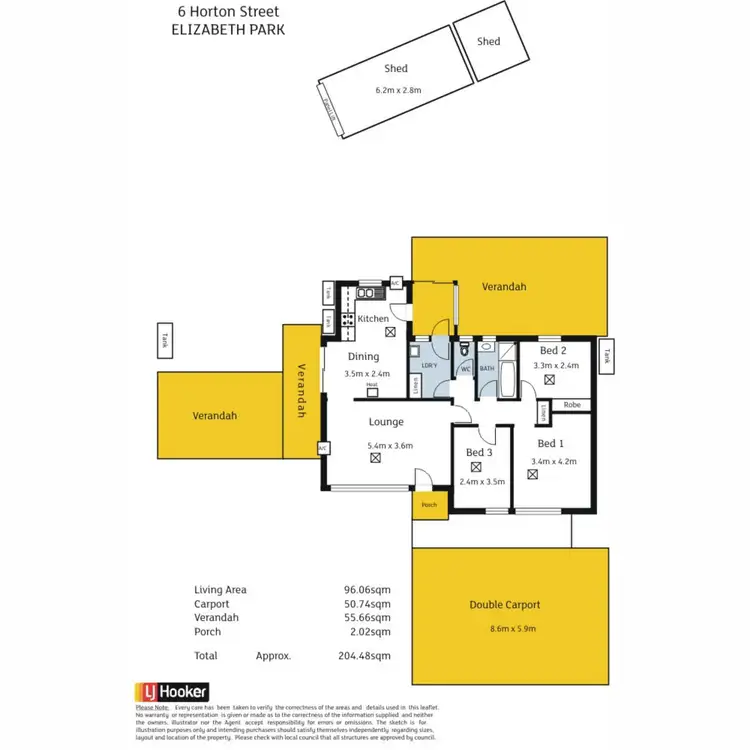 Floorplan of Homely house listing, 6 Horton Street, Elizabeth Park SA 5113