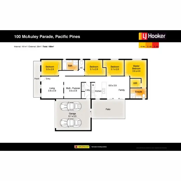 Floorplan of Homely house listing, 100 McAuley Parade, Pacific Pines QLD 4211