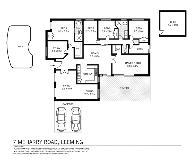 Floorplan of Homely house listing, 7 Meharry Road, Leeming WA 6149