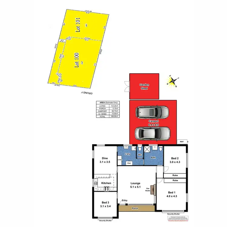Floorplan of Homely house listing, 42 Grundy Terrace, Christies Beach SA 5165