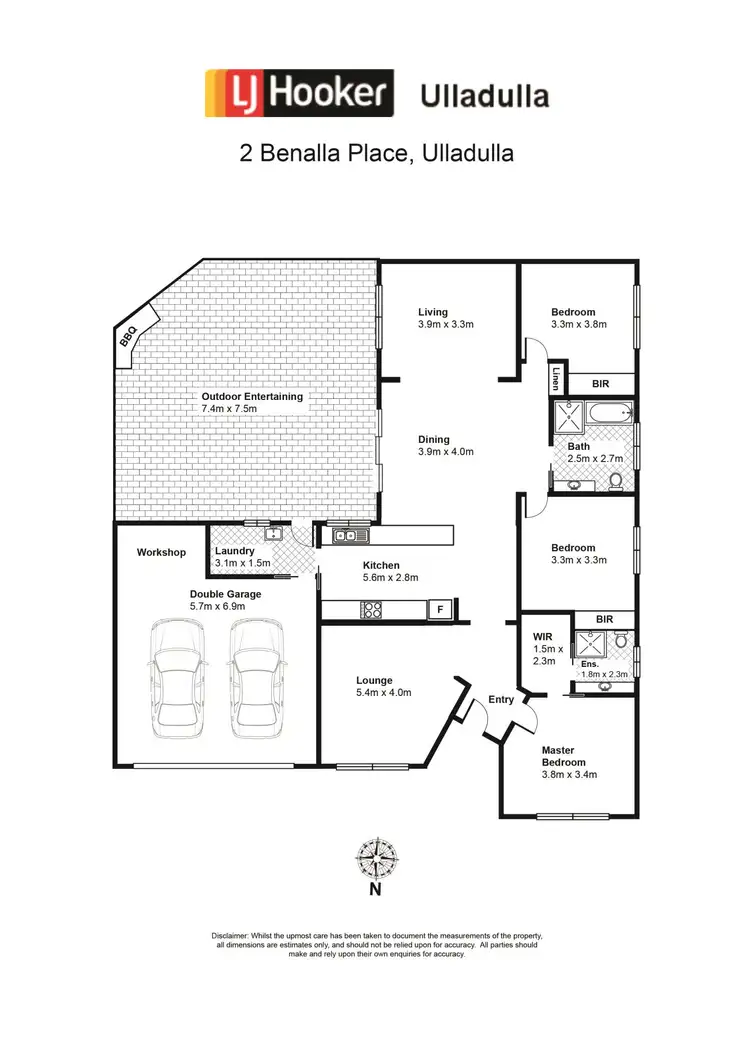Floorplan of Homely house listing, 2 Benalla Place, Ulladulla NSW 2539
