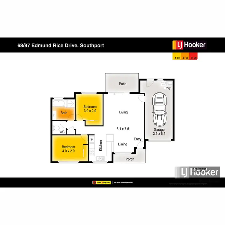 Floorplan of Homely villa listing, 68/97 Edmund Rice Drive, Southport QLD 4215