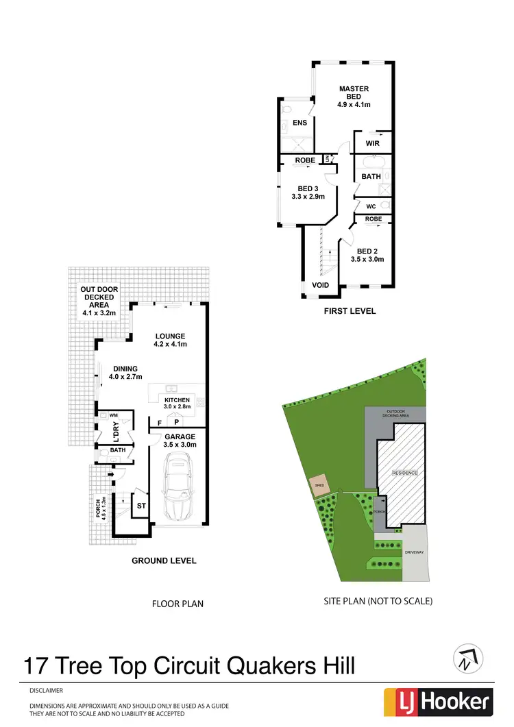 Floorplan of Homely townhouse listing, 17 Treetop Circuit, Quakers Hill NSW 2763