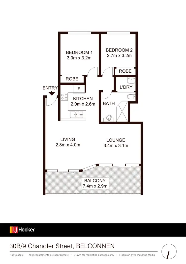 Floorplan of Homely unit listing, 30B/9 Chandler Street, Belconnen ACT 2617