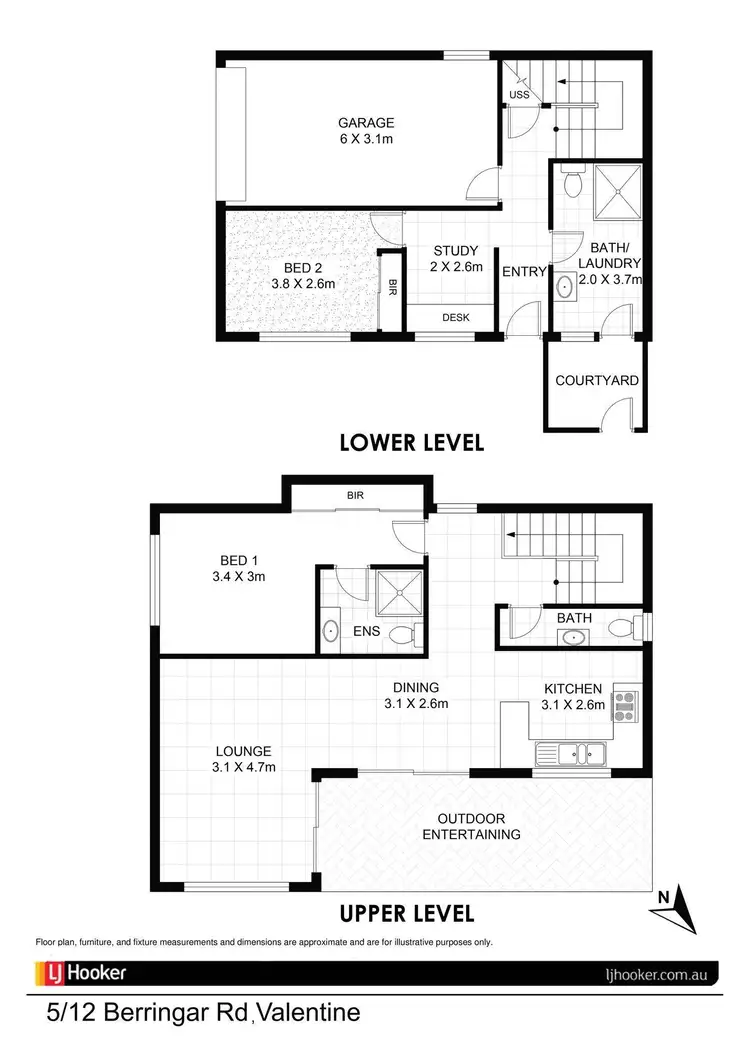 Floorplan of Homely townhouse listing, 5/12 Berringar Road, Valentine NSW 2280