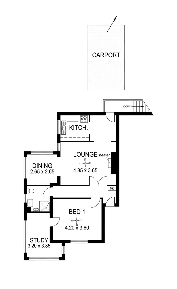 Floorplan of Homely unit listing, 3/22 Phillipps Street, Somerton Park SA 5044