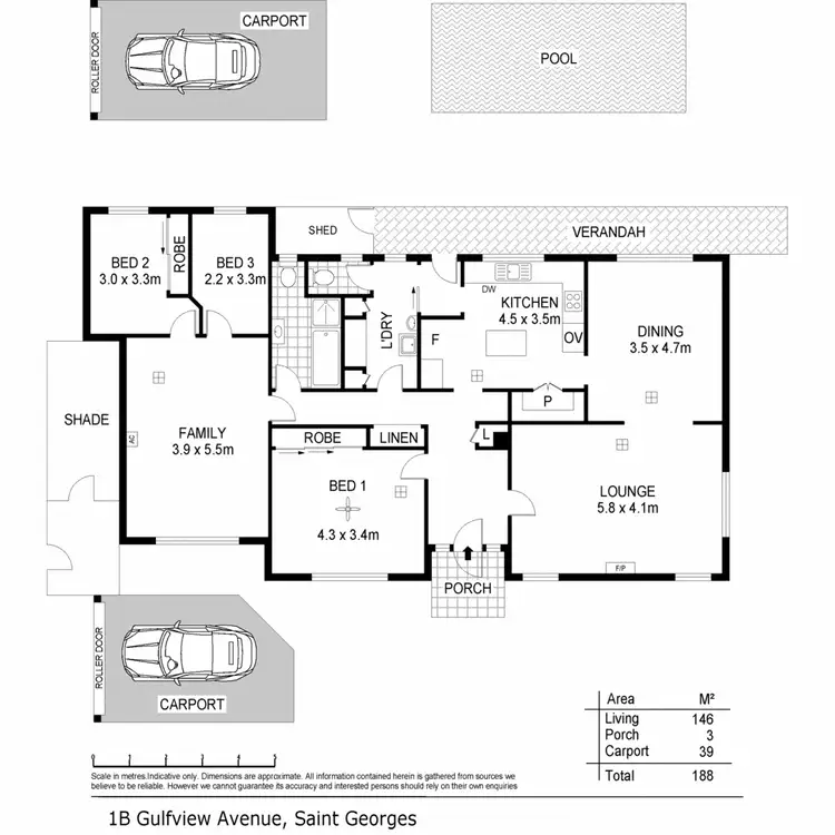 Floorplan of Homely house listing, 1B Gulfview Avenue, St Georges SA 5064