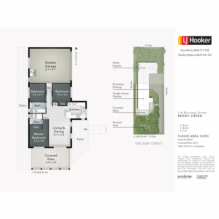 Floorplan of Homely semi-detached listing, 1/6 Encamp Street, Reedy Creek QLD 4227
